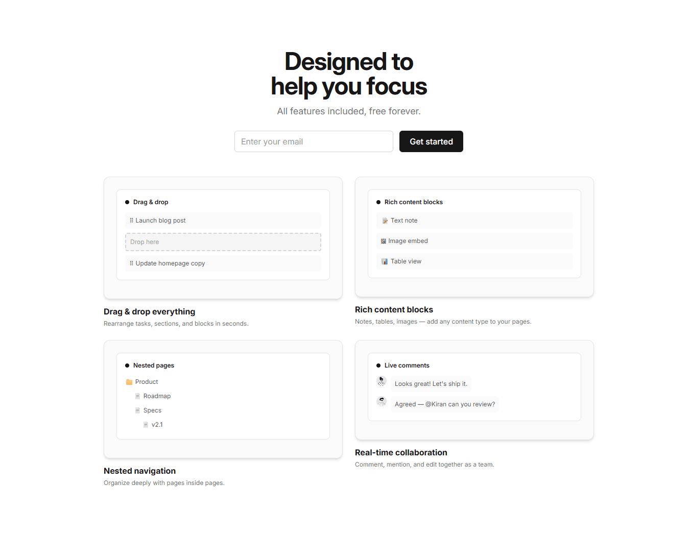 Notion Features
