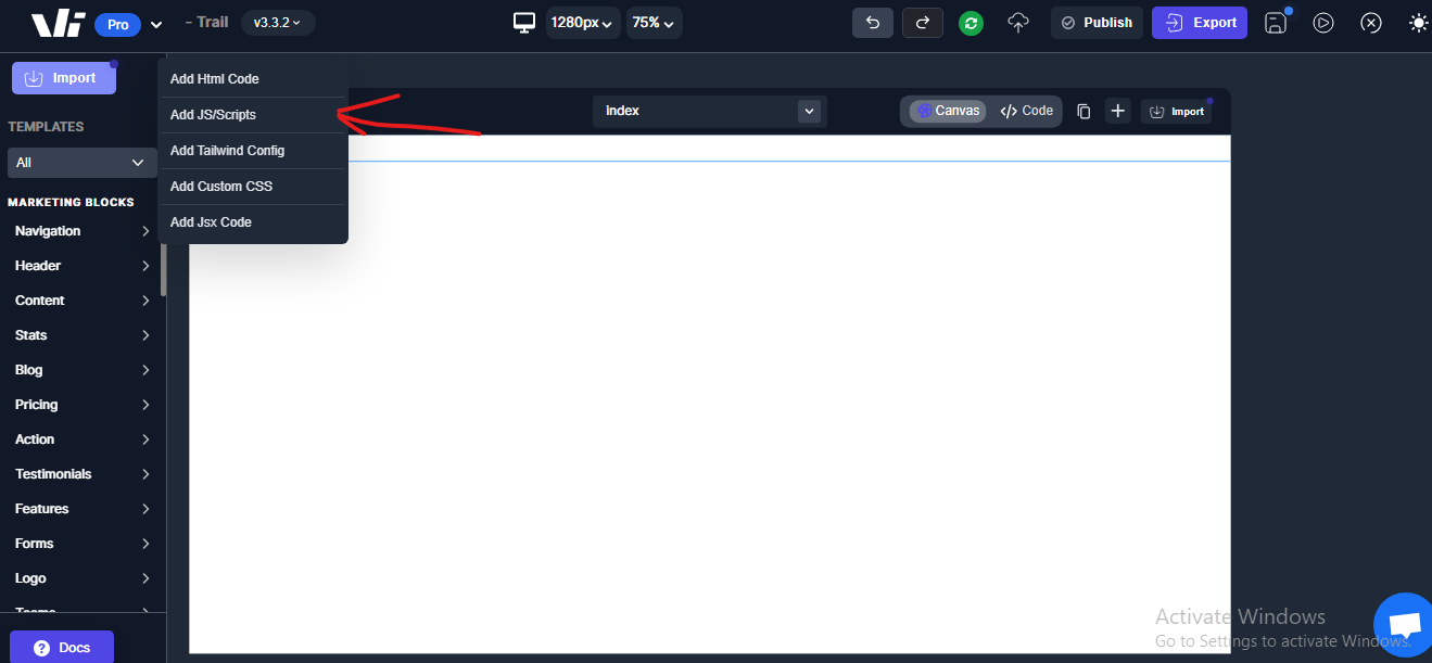 adding js/script