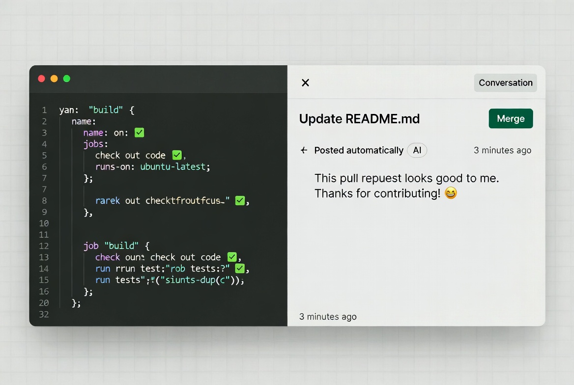 own review with Github action
