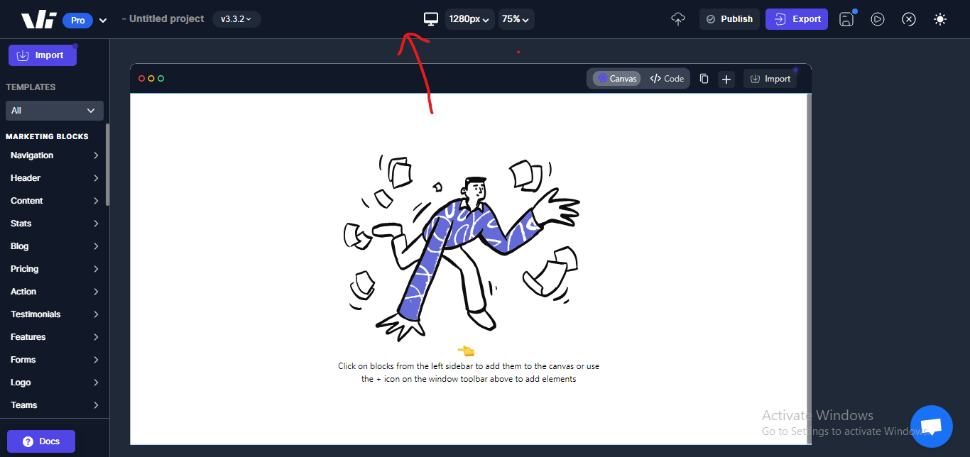 windframe toolbar